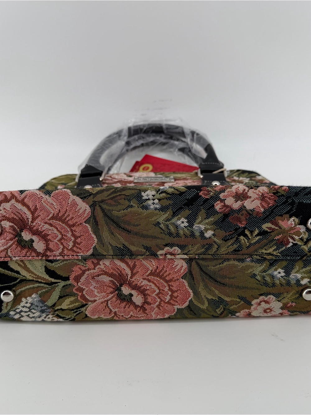 Signare Peony Woven Tapestry Floral Top Handle Convertible Satchel Bag New NWT - Picture 7 of 11